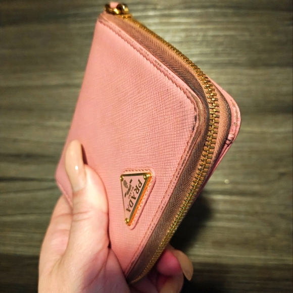 Prada Saffiano Lux Leather Compact Wallet - Picture 8 of 12